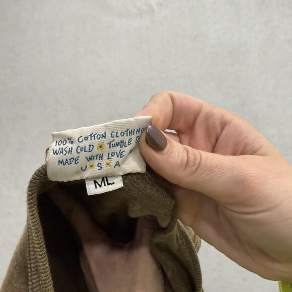 Liz & Jane Dress Womens Medium Large Brown Sun Print Sleeveless Boho Made USA - Picture 8 of 9